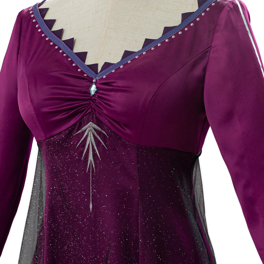 Frozen 2 Elsa Purple Cosplay Costume