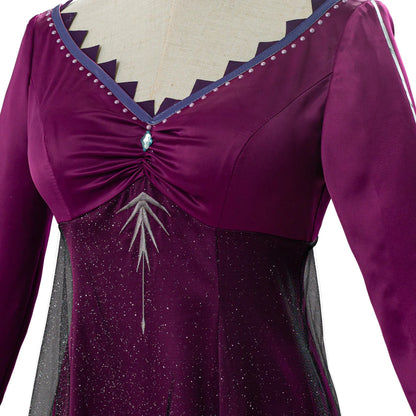 Frozen 2 Elsa Purple Cosplay Costume