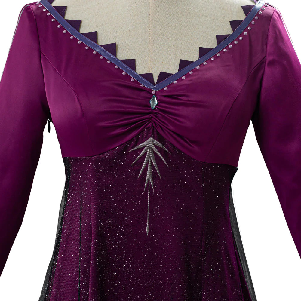 Frozen 2 Elsa Purple Cosplay Costume