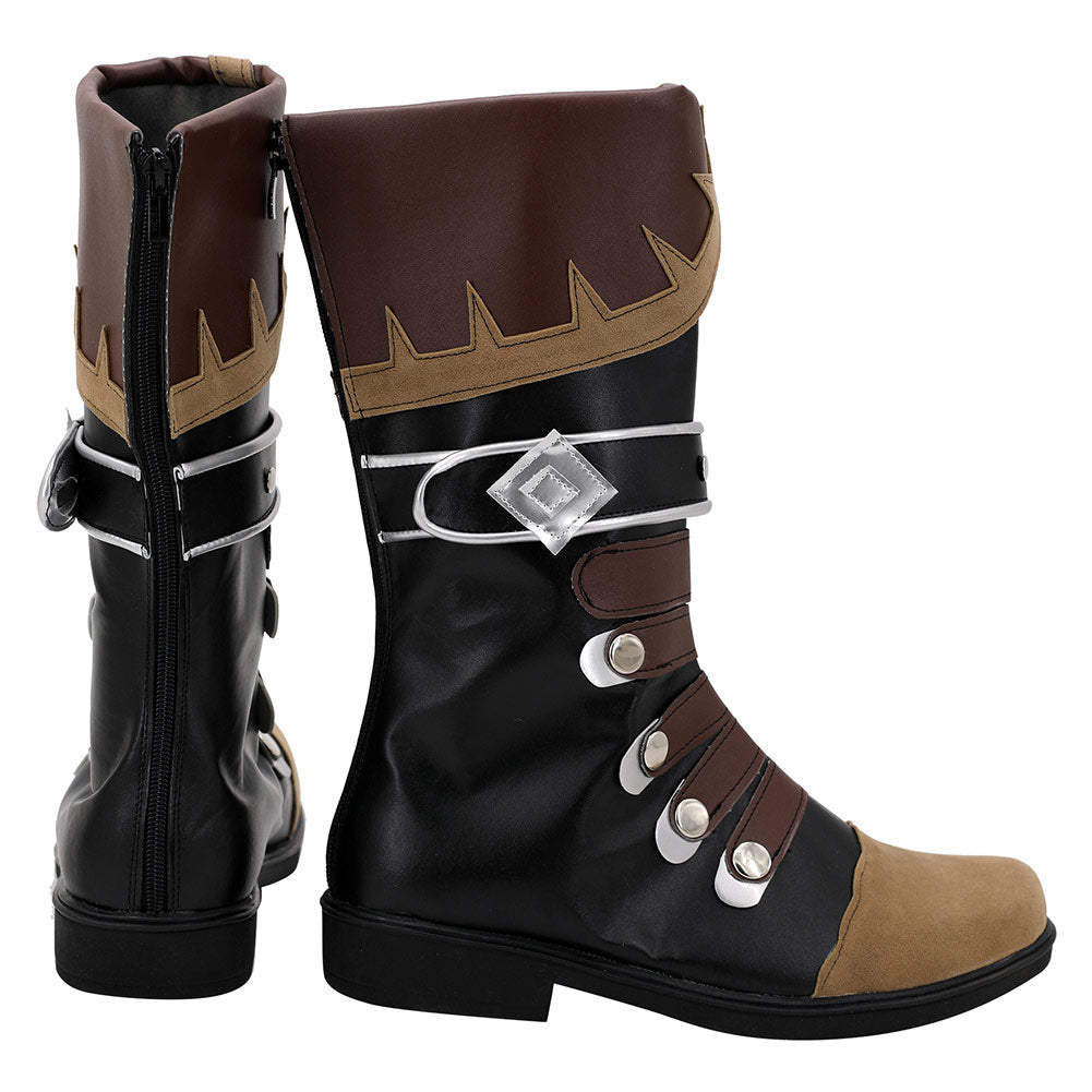 Genshin Impact Diluc Ragnvindr Cosplay Boots