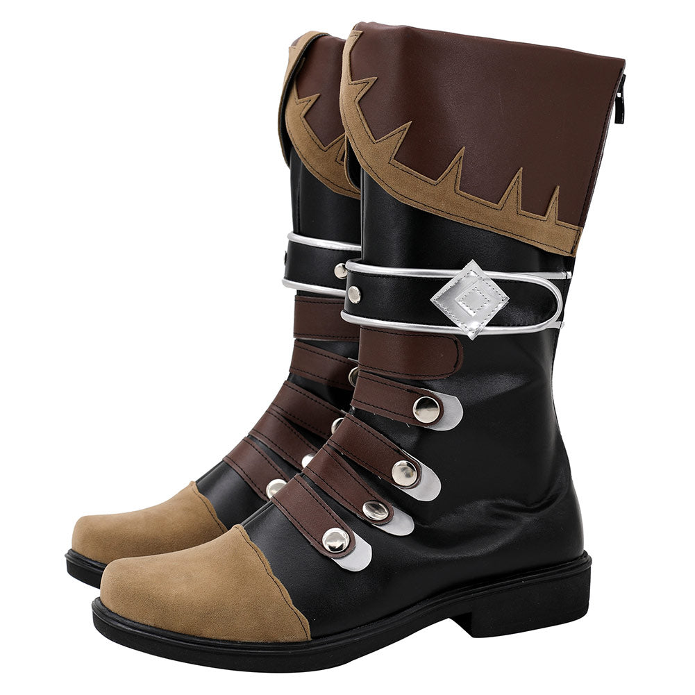 Genshin Impact Diluc Ragnvindr Cosplay Boots