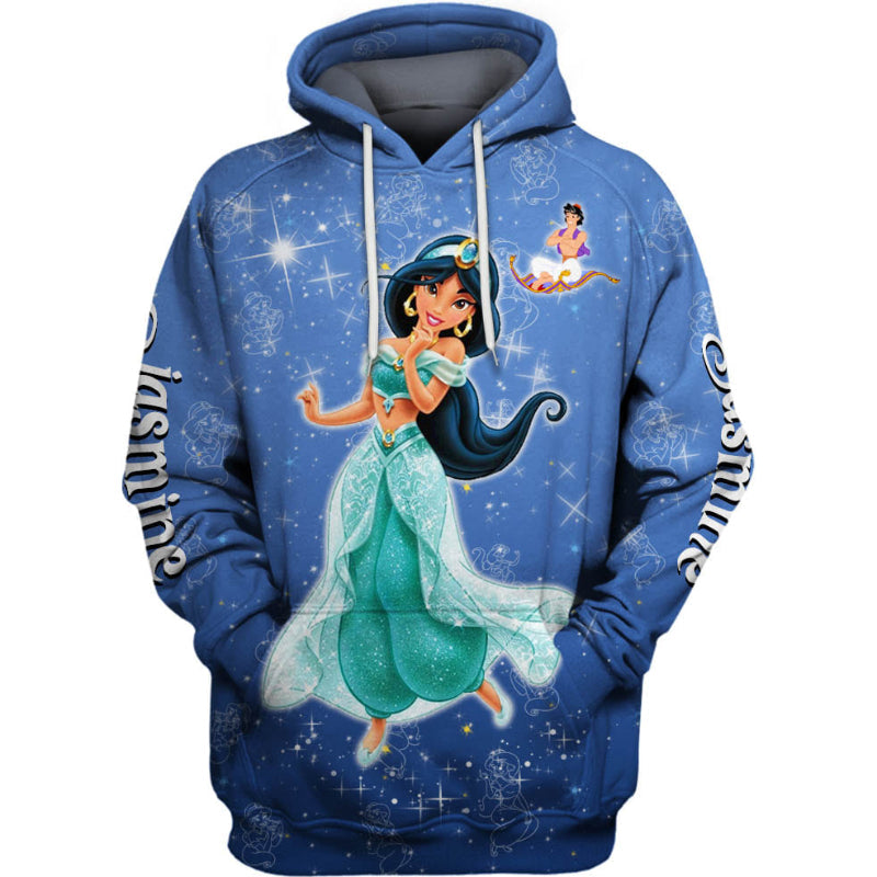 Jasmine Princess Castle Glitter Hoodie And Sweatshirt Hoodie