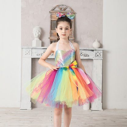 Kids Rainbow Cosplay Costume Outfit