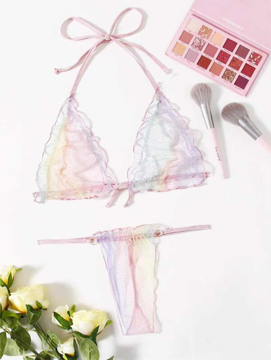 Lettuce Trim Lingerie Set