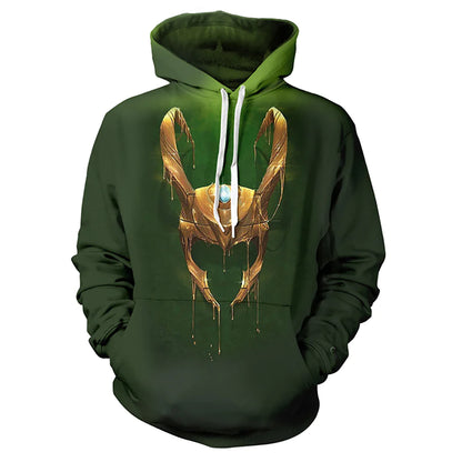 Loki Mask 3D Printed Hoodie XXL