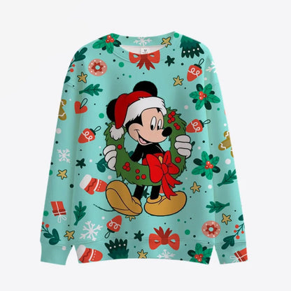 Long Sleeve Mickey Minnie Print Sweaters Style 5