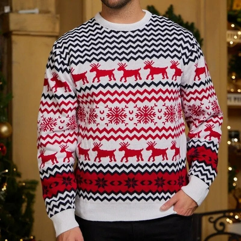 Long Sleeved Christmas Themed Couple Sweater