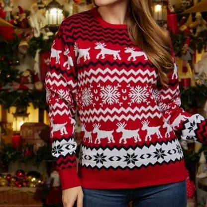 Long Sleeved Christmas Themed Couple Sweater