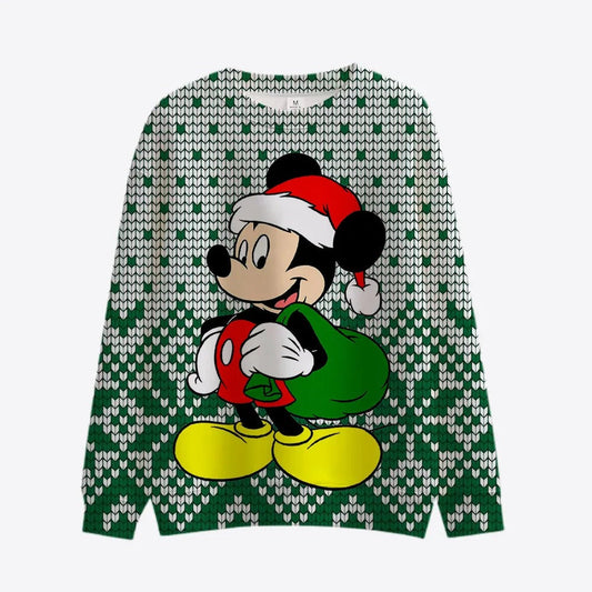 Mickey Minnie Print Carnival Christmas Themed Pullover