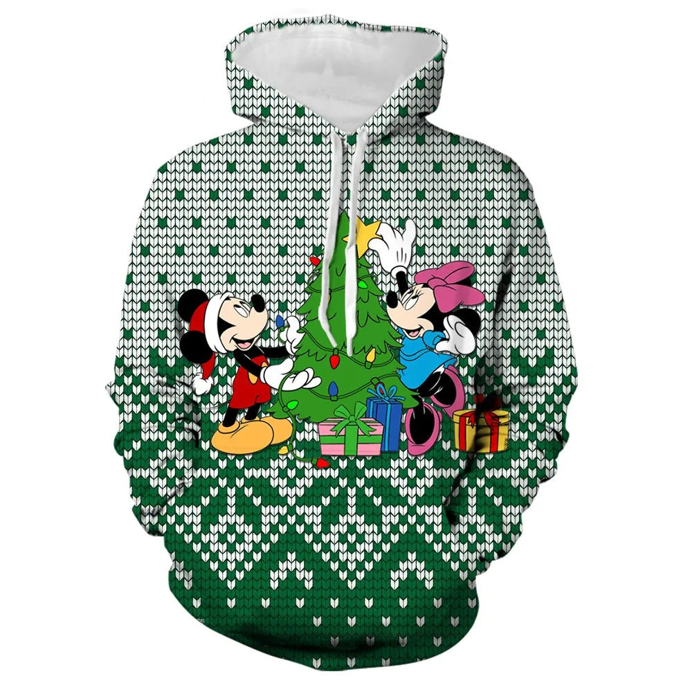 Mickey Minnie Printed Christmas Hoodies Style 2