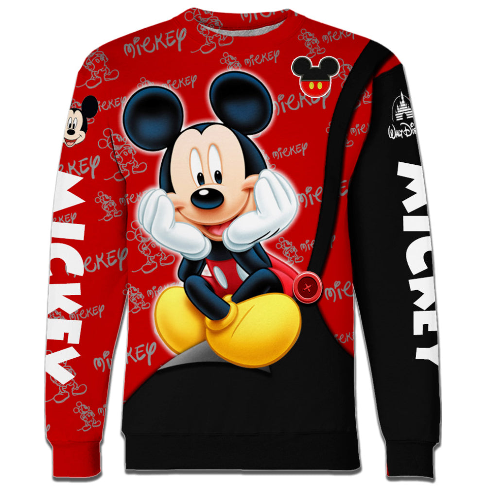 Mickey Mouse Pattern Hoodie And Leggings Set Sweatshirt