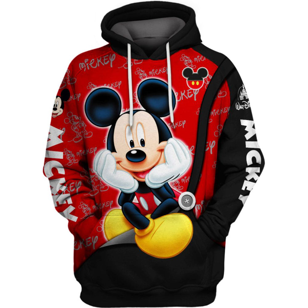 Mickey Mouse Pattern Hoodie And Leggings Set Hoodie