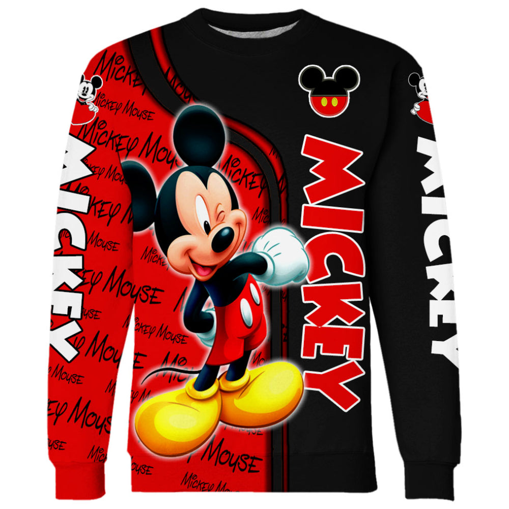 Mickey Mouse Themed Hoodie And Leggings Set Sweatshirt