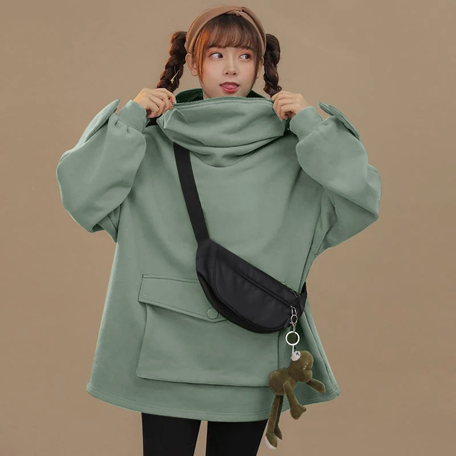 Frog Hoodie Green