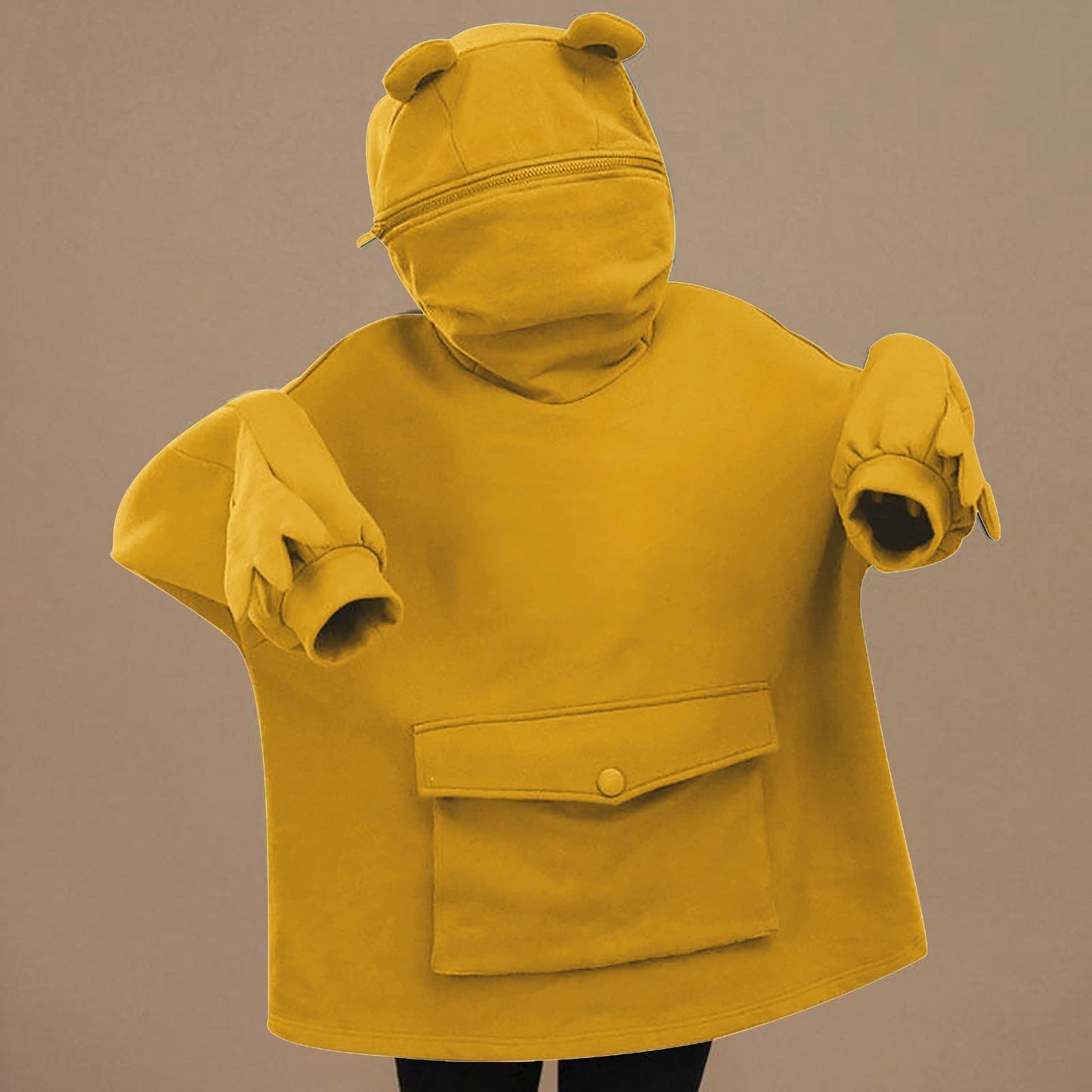 Frog Hoodie Yellow