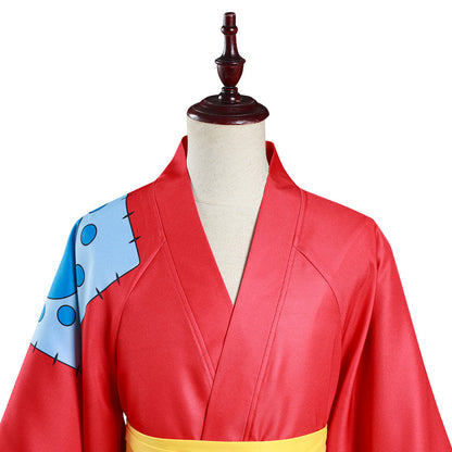 Wano Country Monkey D Luffy Kimono Cosplay Costume