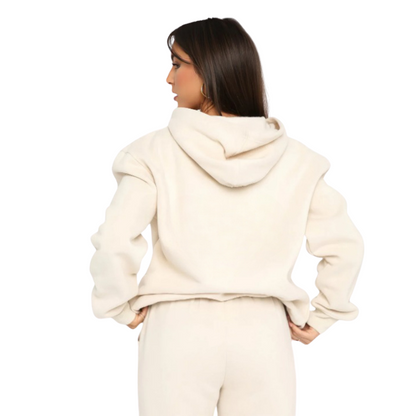 Oversize Hooded Tracksuit Beige