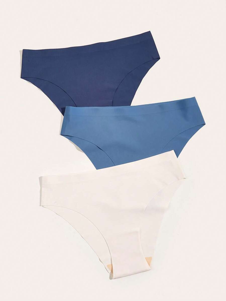 Pack Of 3 Solid Casual Panty