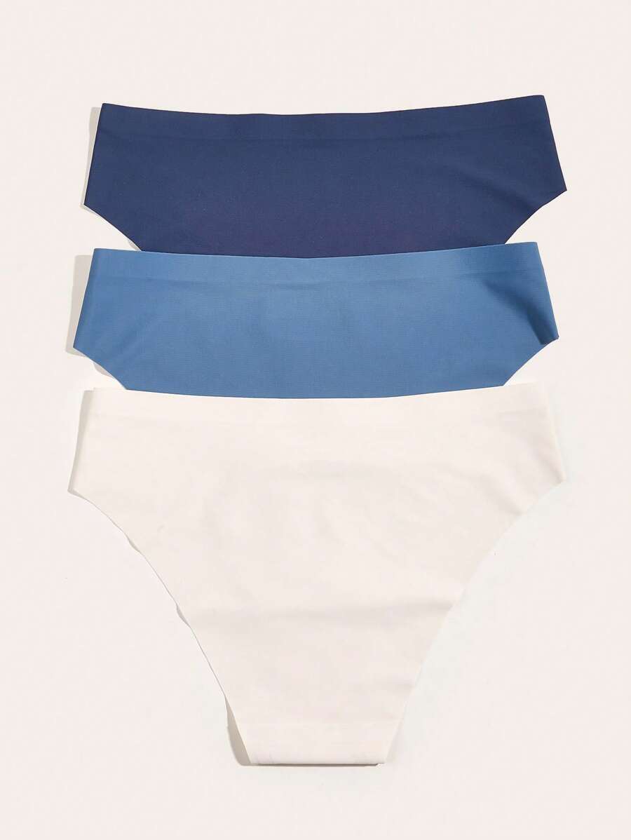 Pack Of 3 Solid Casual Panty