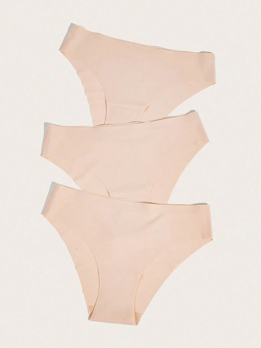 Pack Of 3 Solid Simple Panty