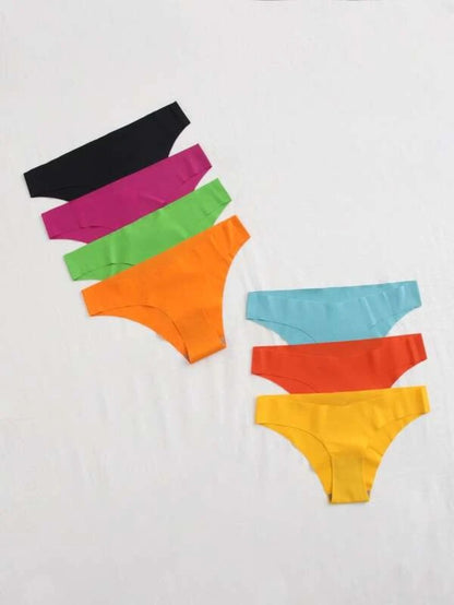 Pack Of 7 Plain No Show Casual Panty