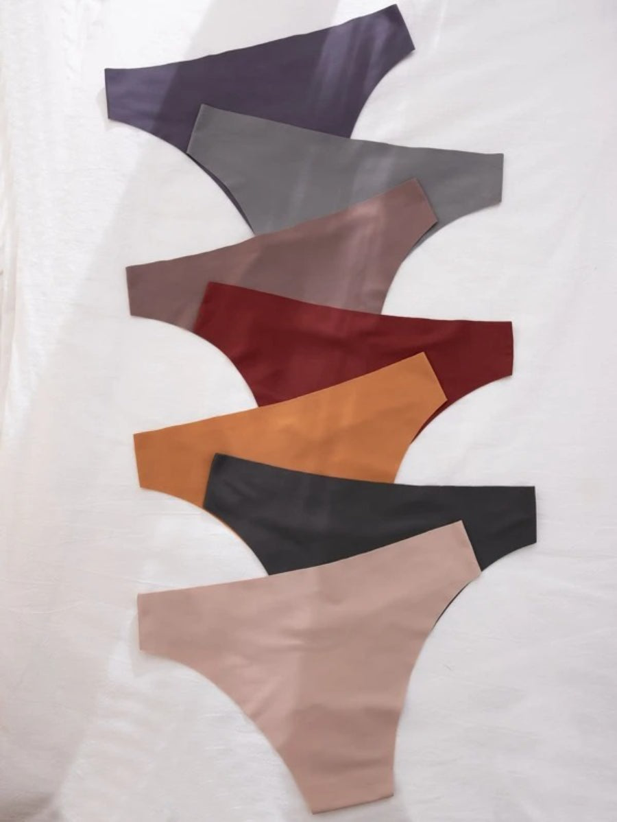 Pack Of 7 Plain Panty Set