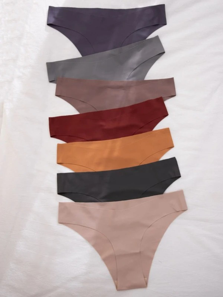 Pack Of 7 Plain Panty Set