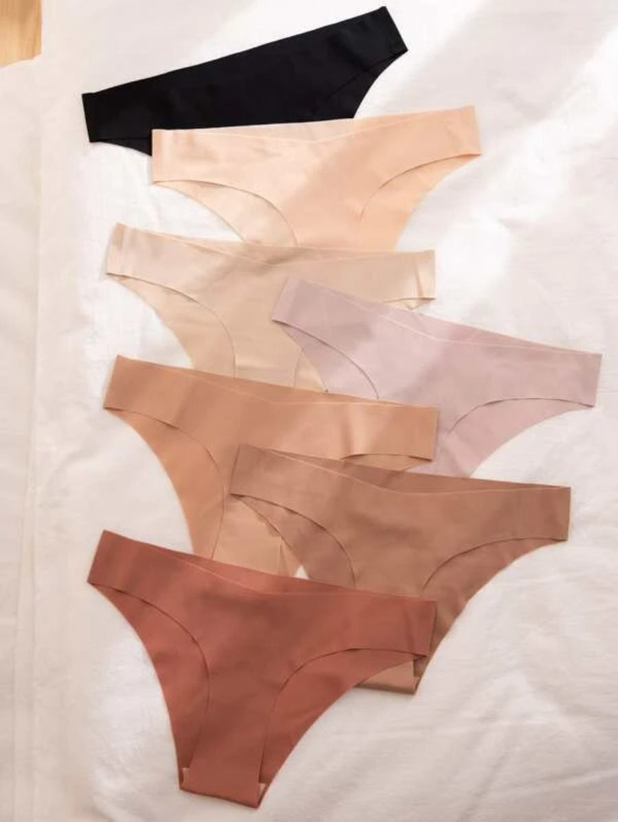 Pack Of 7 Solid No Show Panty Set