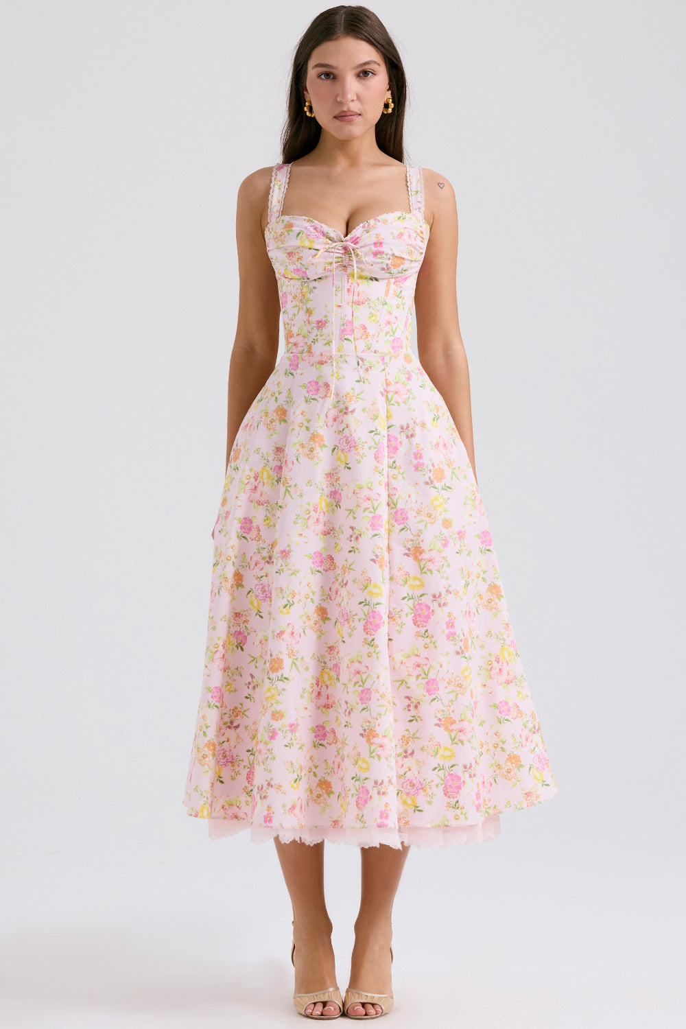 Peony Floral Printed Design Sundress