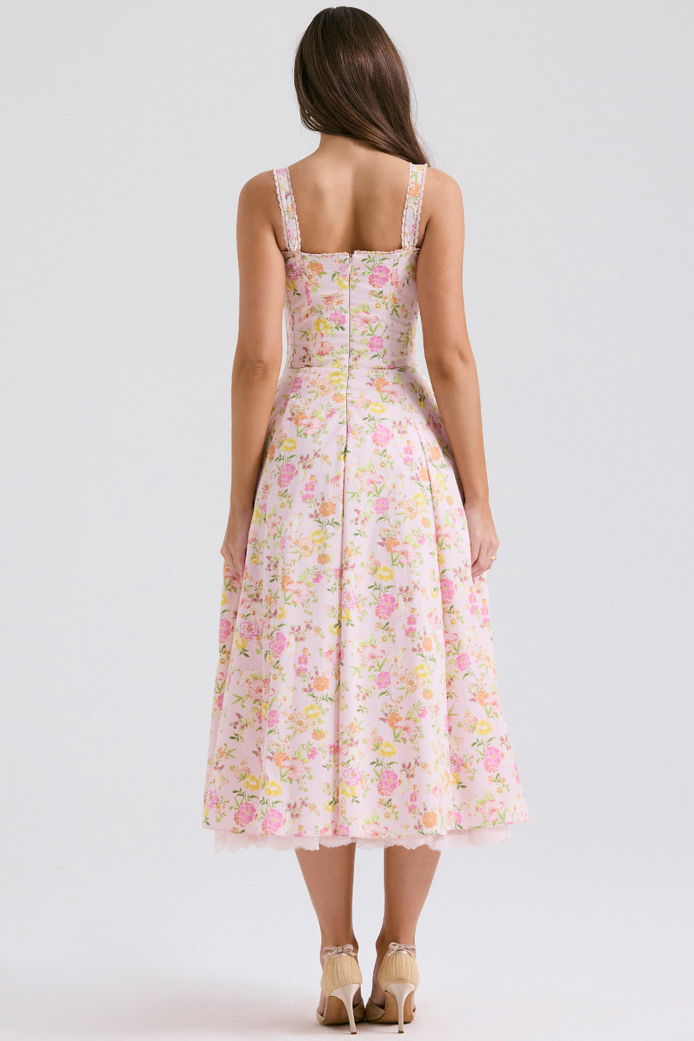 Peony Floral Printed Design Sundress