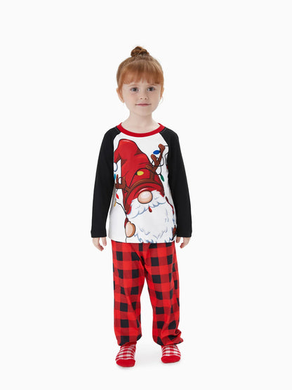 Plaid Santa Family Matching Pajama Set Kids