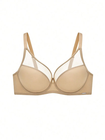 Plunge Underwire T Shirt Bra Beige