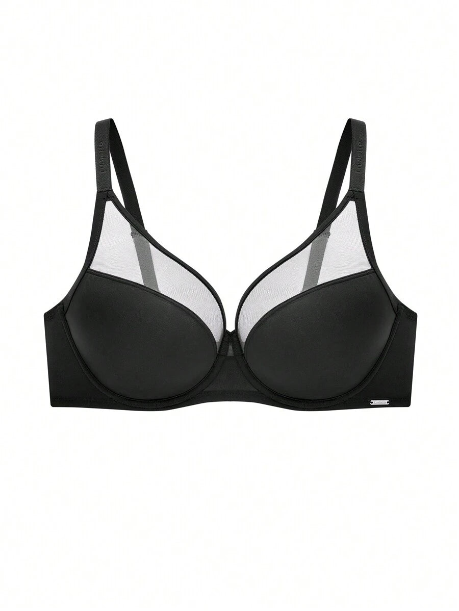 Plunge Underwire T Shirt Bra Black