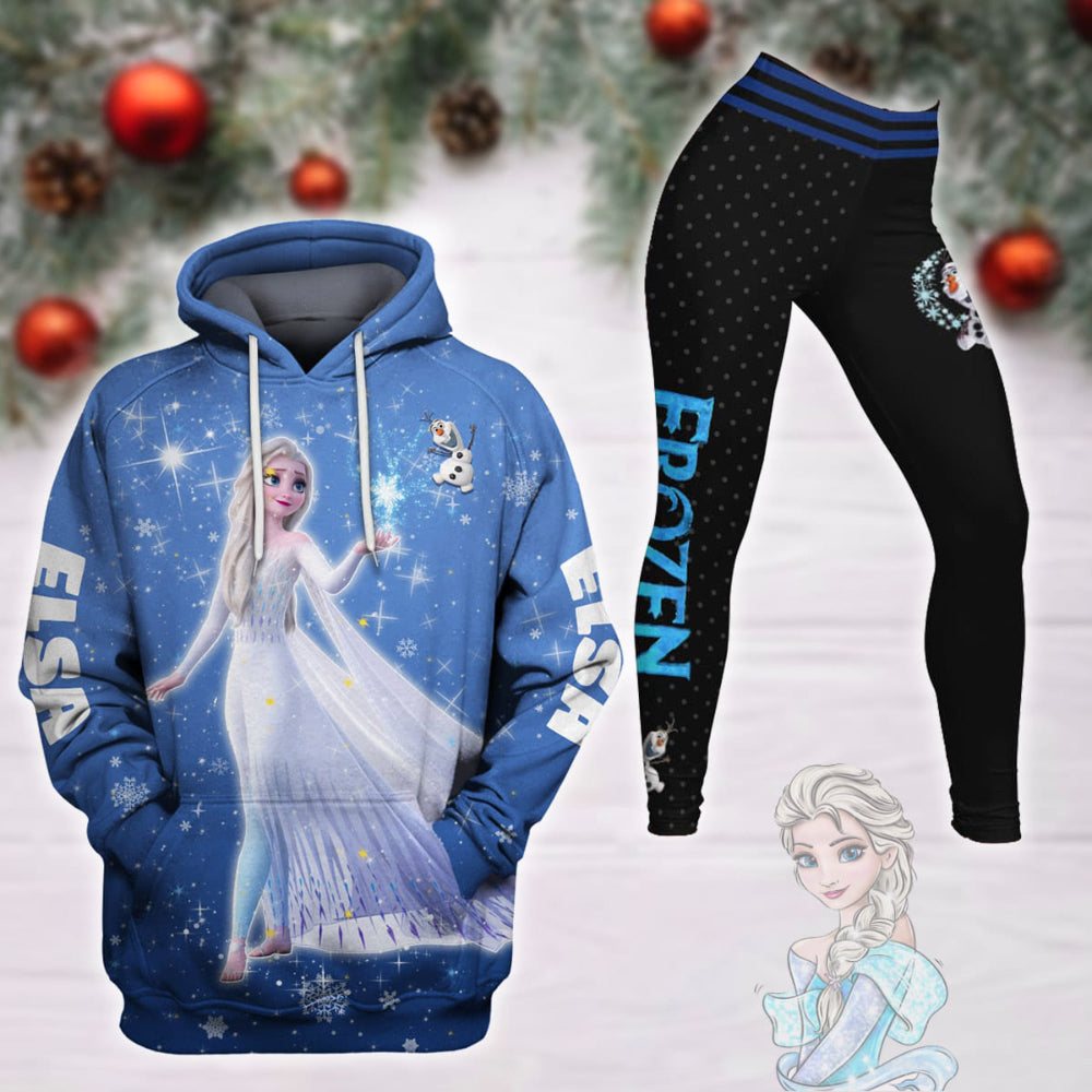 Princess Castle Glitter Activewear Set Hoodie And Leggings Set