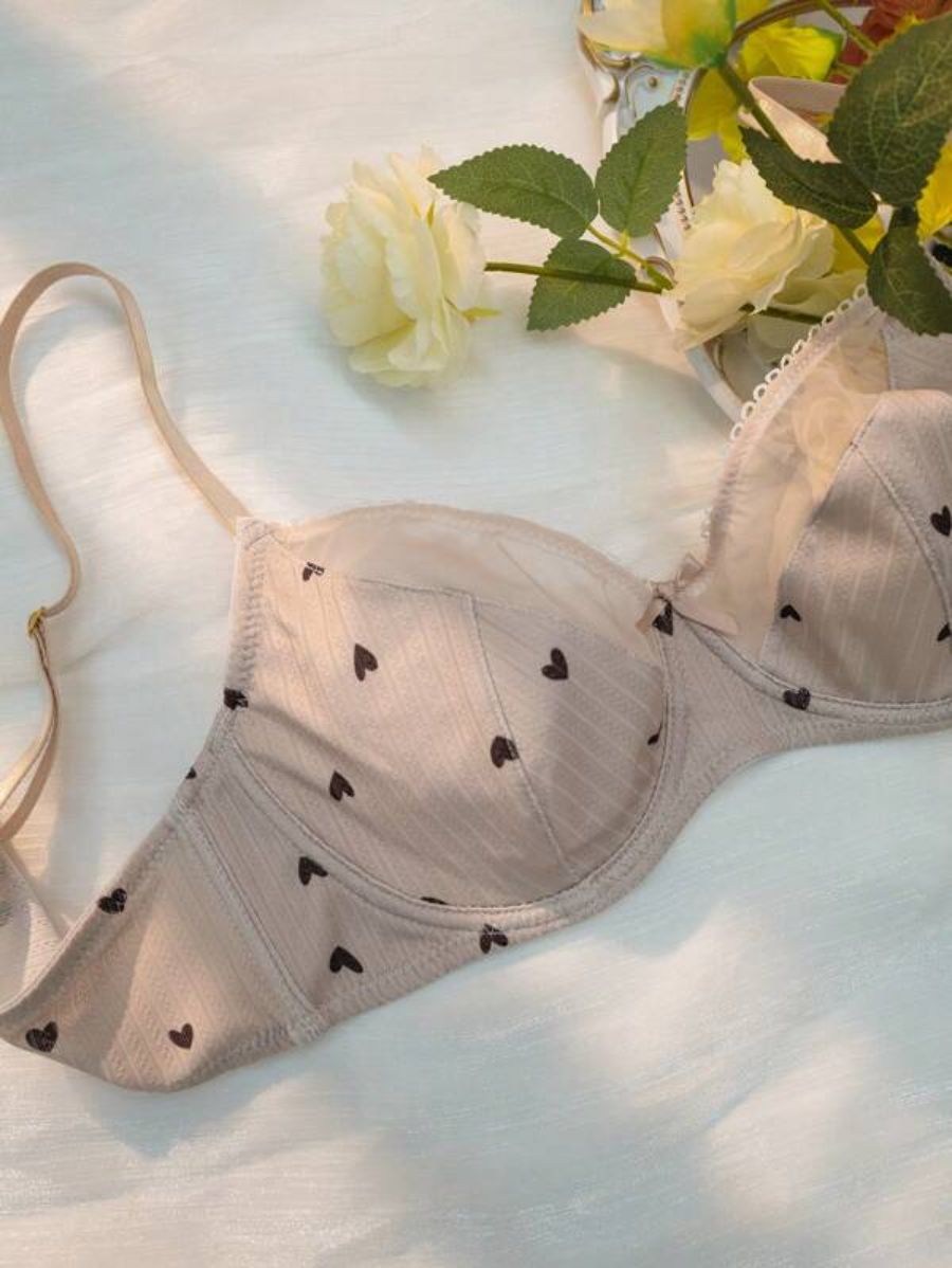 Printed Design Underwire Bra