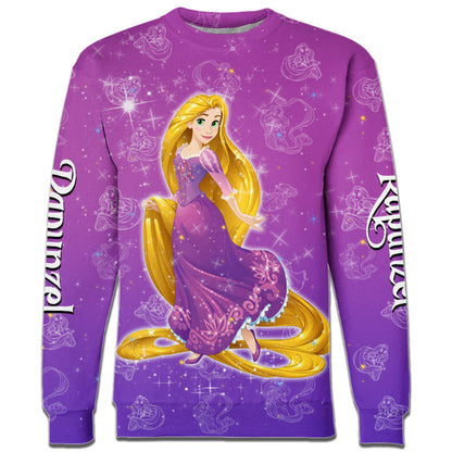 Rapunzel Cartoon Activewear Set Sweatshirt