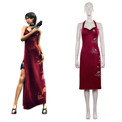 Resident Evil 4 Ada Wong Cheongsam Cosplay Costume