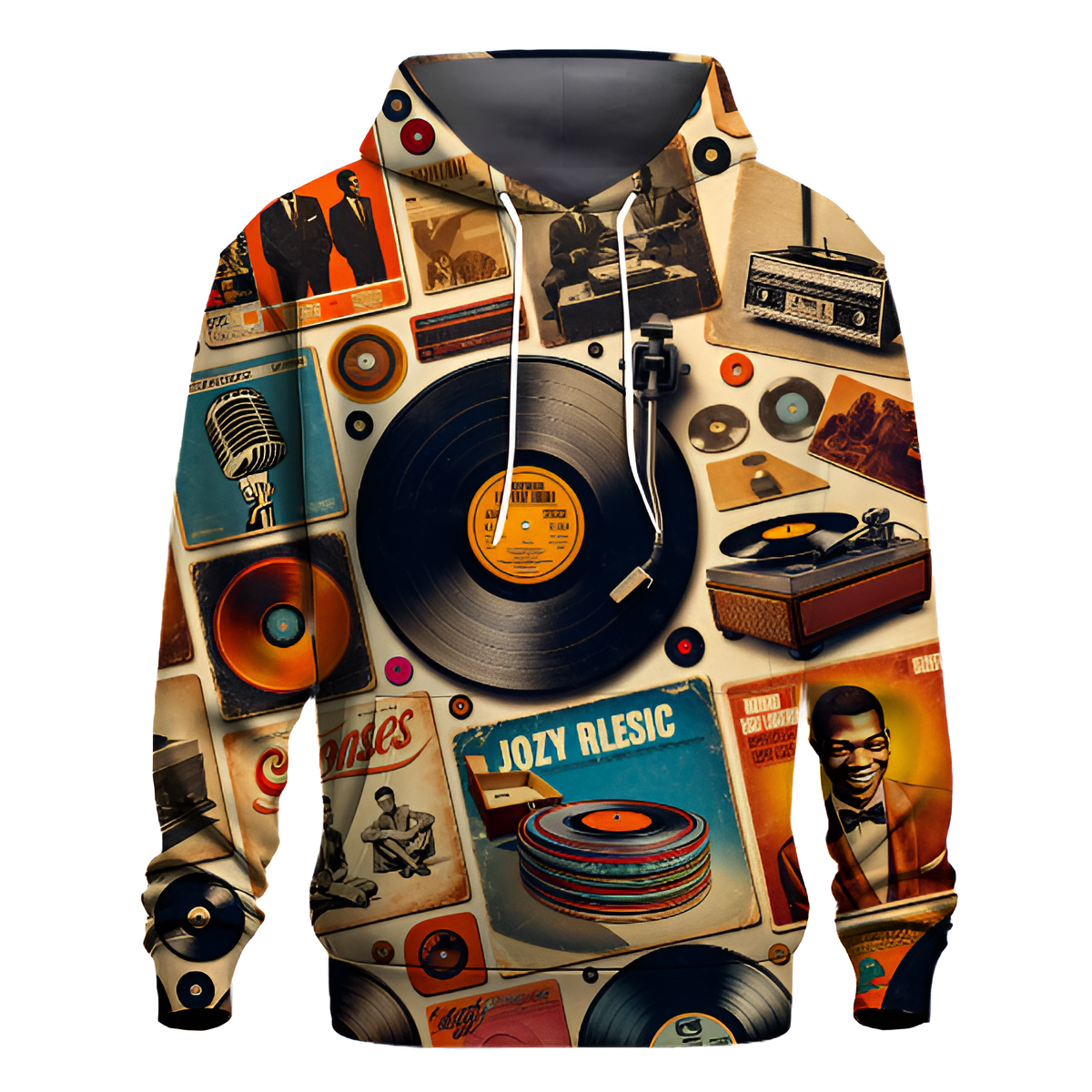 Retro Vinyl Vibes Hoodie