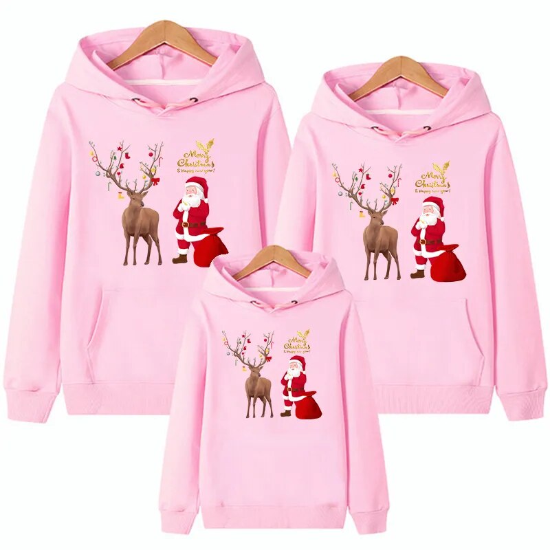 Santa Printed Long Sleeve Sweaters