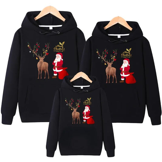 Santa Printed Long Sleeve Sweaters
