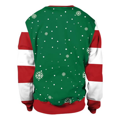 Santa Riding Trex Themed Christmas Sweatshirt