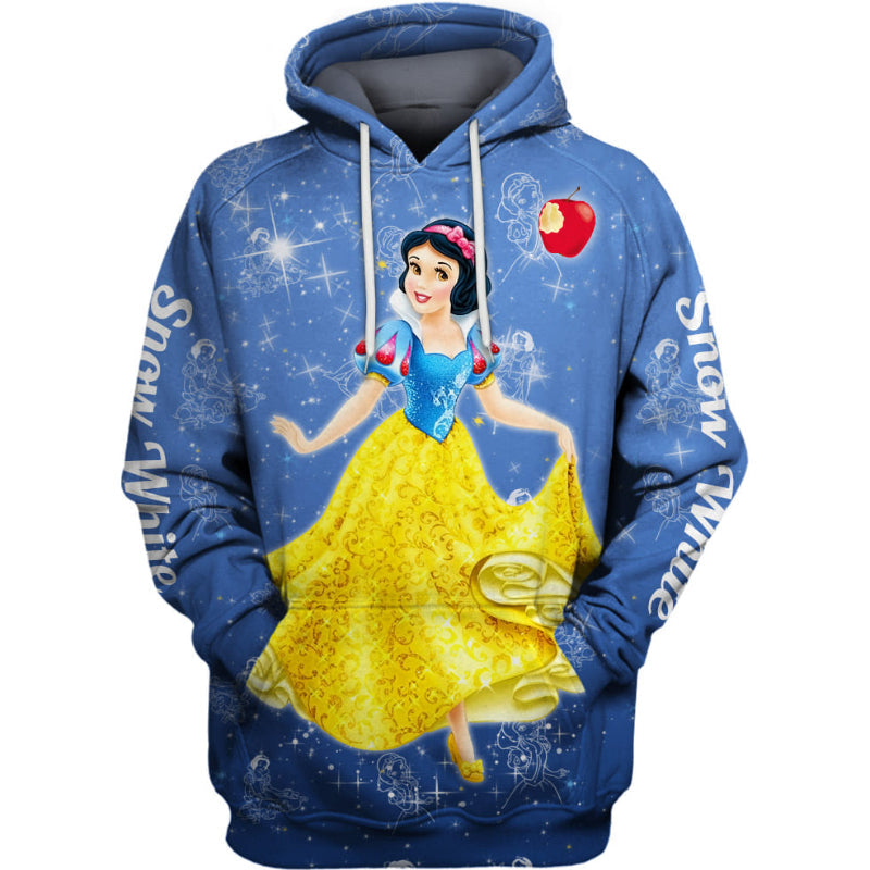 Snow White Pattern Activewear Set Hoodie