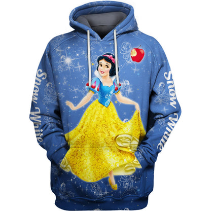 Snow White Pattern Activewear Set Hoodie