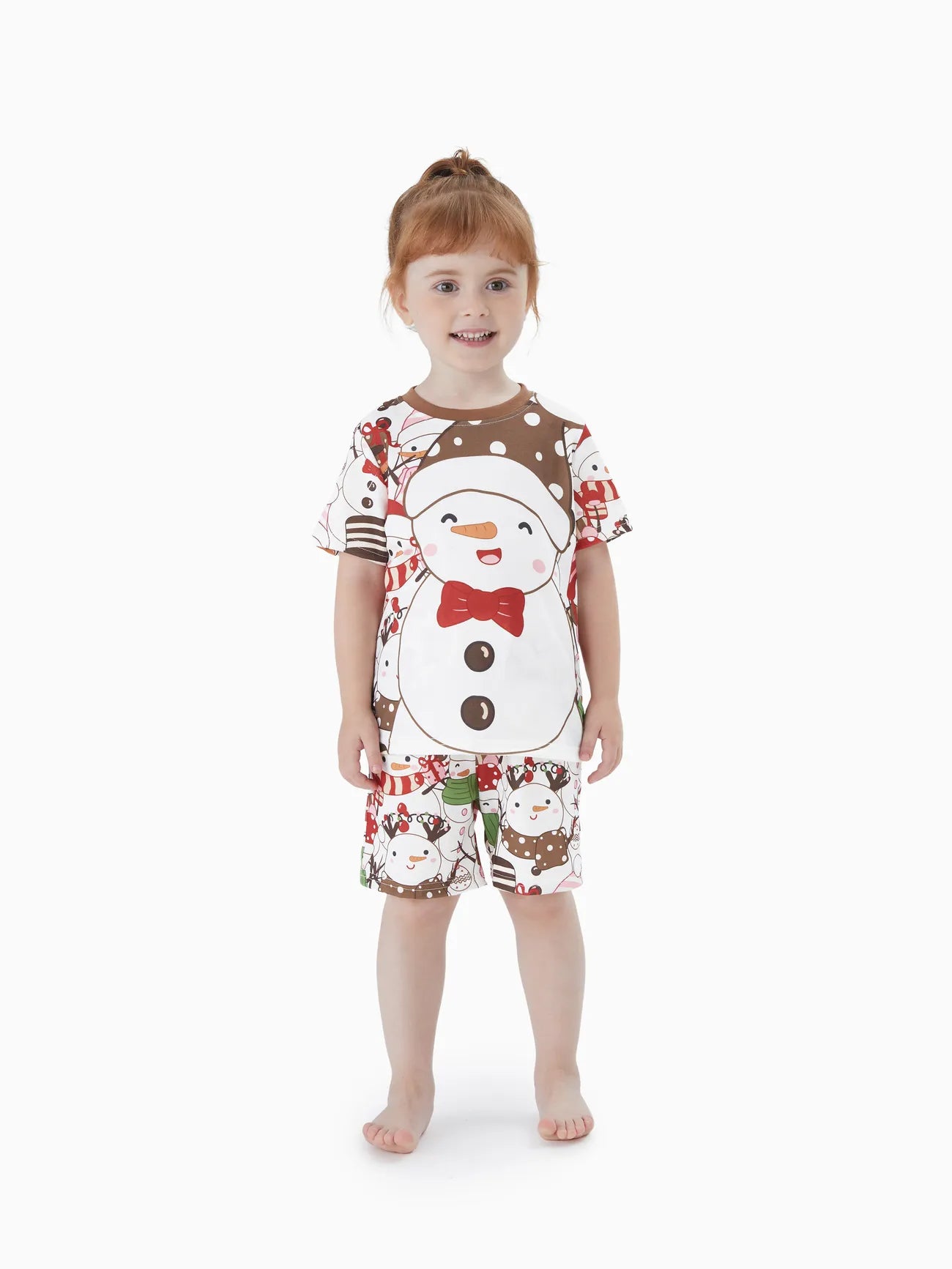 Snowman Printed Family Matching Pajama Set Kids