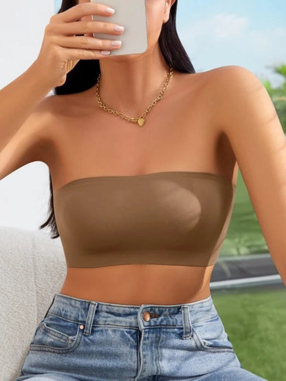 Solid Bandeau Casual Bra