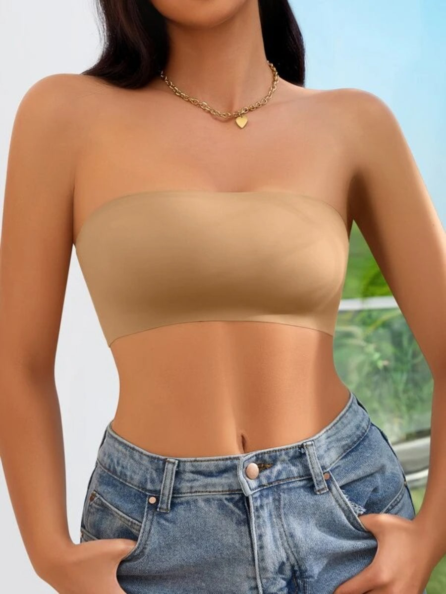 Solid Bandeau Casual Bra