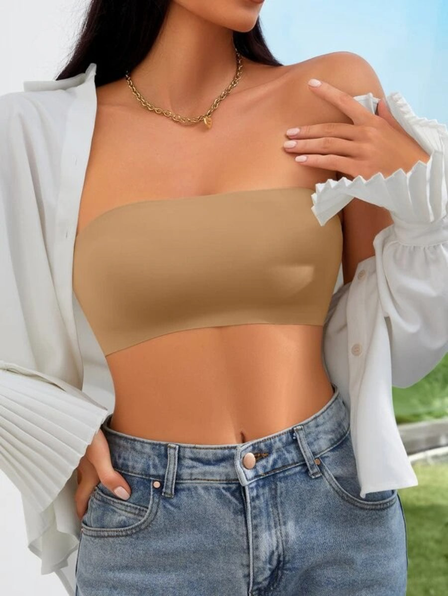 Solid Bandeau Casual Bra