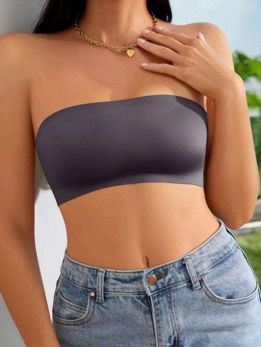 Solid Bandeau Casual Bra