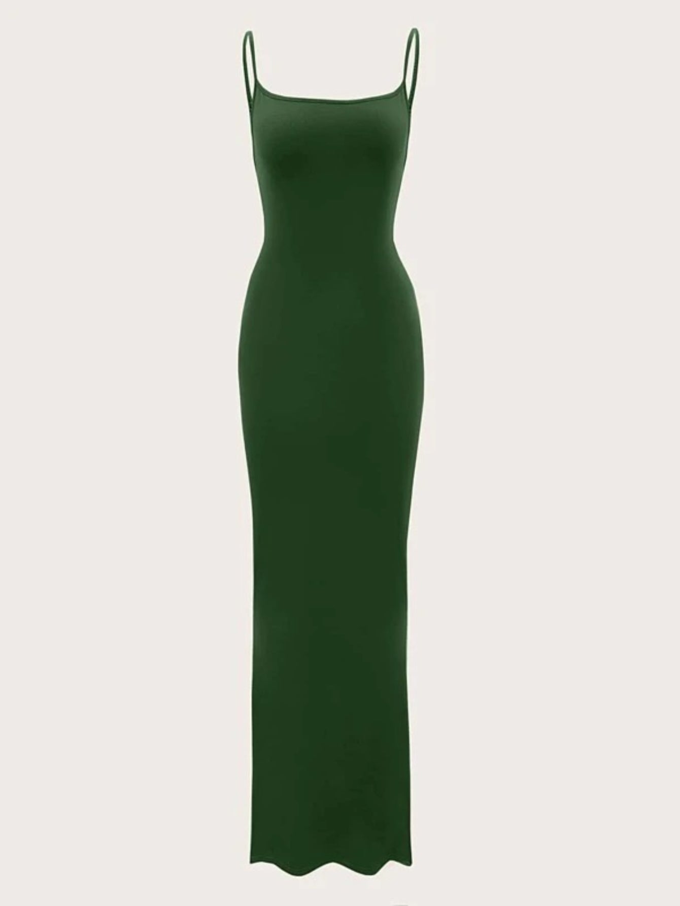 Solid Cami Lounge Dress Green