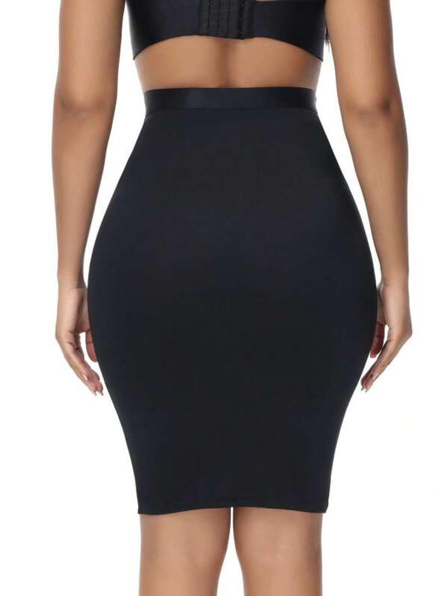 Solid Pattern Shapewear Skirt